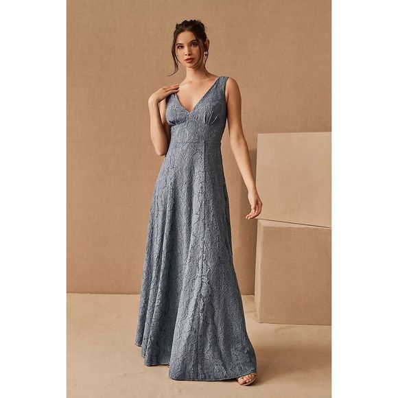 chinese dress ladies Rent Anthropologie Lace Twofer Strapless Maxi Dress main image 1